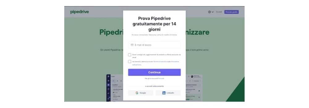 Pop up lead generation